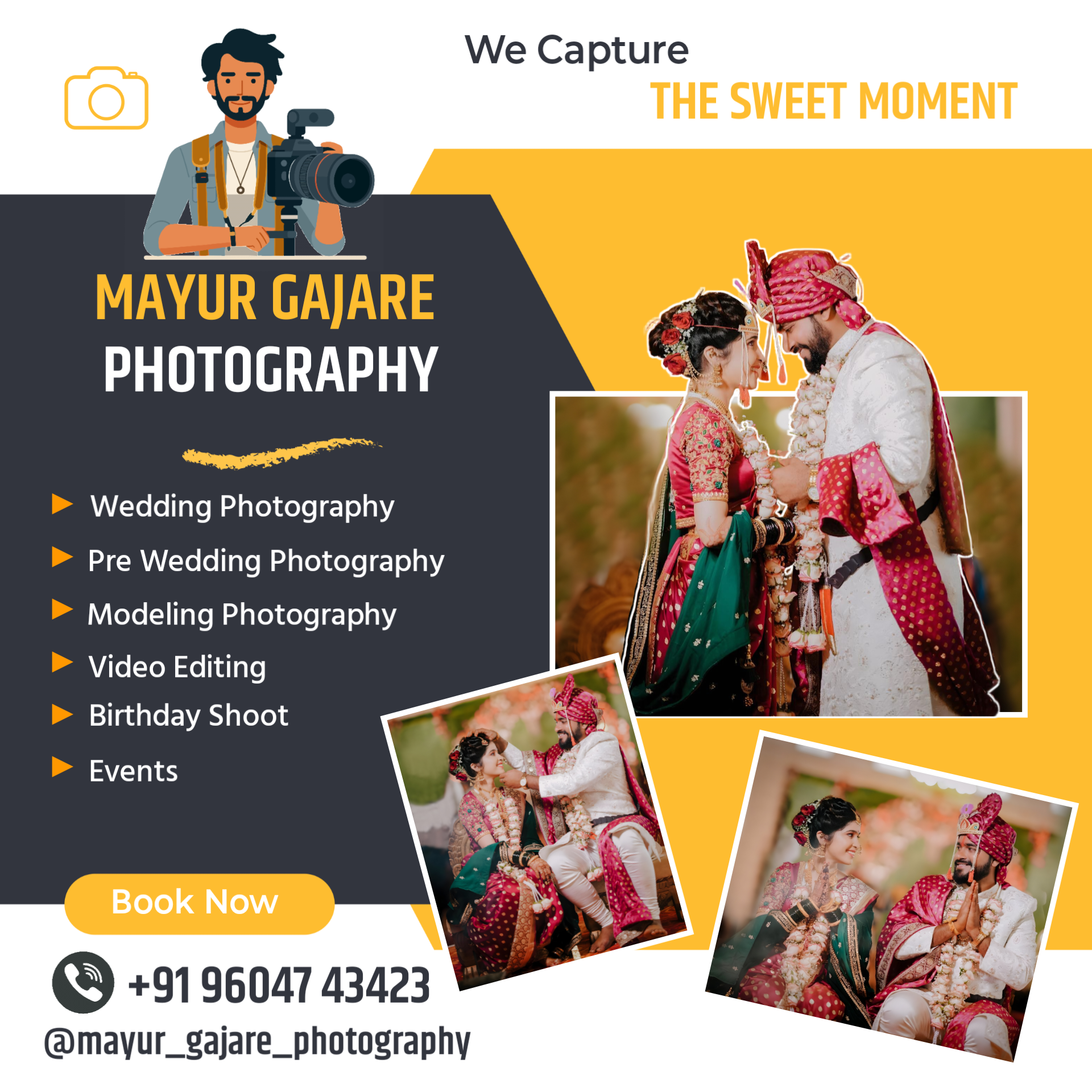 Photography business Design PLP File | Photography visiting card marathi plp file