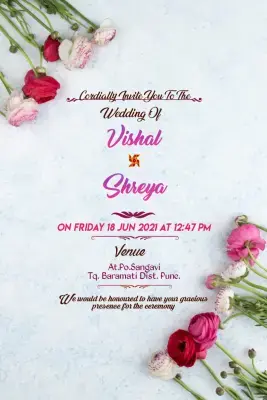 English Wedding Card Design PLP File | Elegant Marriage Invitation 2025