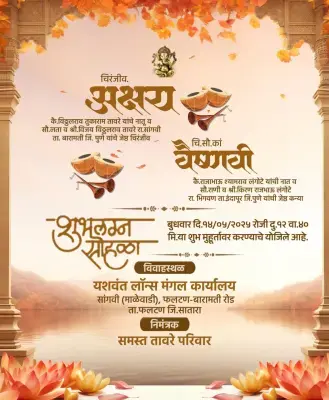 Premium Floral Lagna Patrika Marathi PLP File 2025
