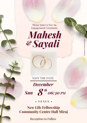 Elegant Engagement Ceremony Design PSD File 2025