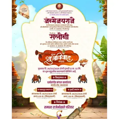 Modern Style Marathi Lagna Patrika PLP File 2025
