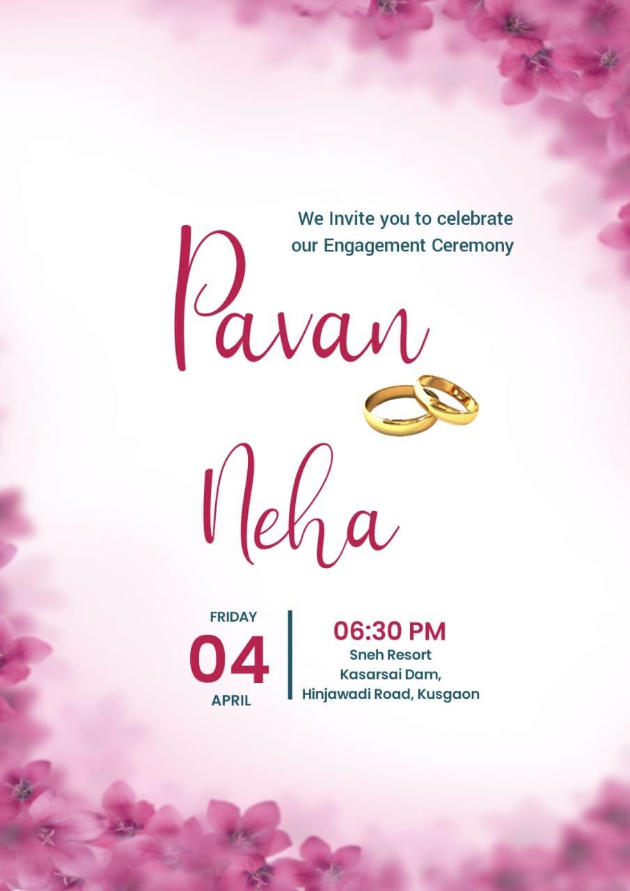 English Wedding Invitation Card PLP Design 2025