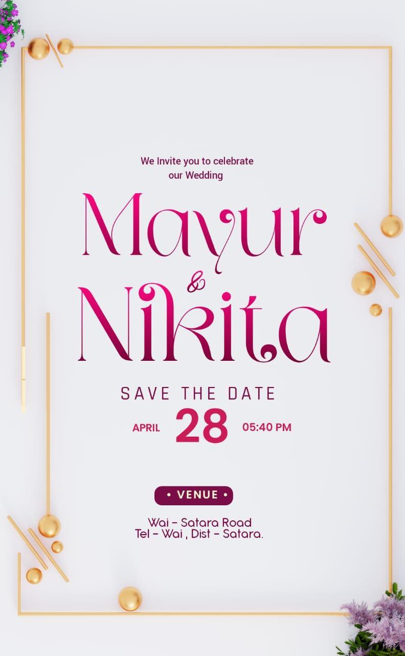 English Wedding Invitation PLP File 2025 Marathi Designs