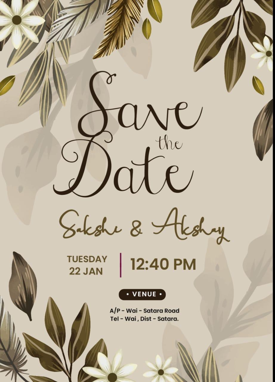 Elegant Floral Wedding Invitation ENglish PLP File