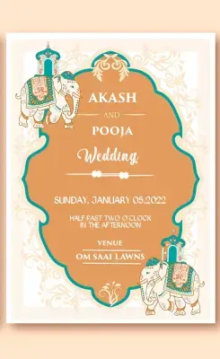 Premium English Wedding Invitation Card Design PLP File | Elegant Marriage Invite 2025