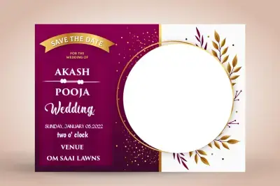 English Wedding Card Design PLP | Simple & Elegant Marriage Invitation 2025