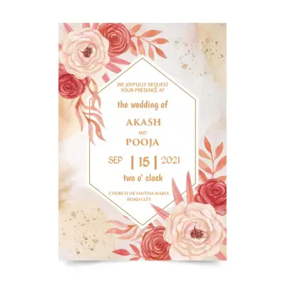 English Wedding Card Design PLP By Marathi Designs App